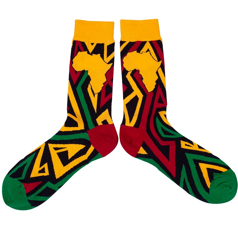 3 Pairs For Socks African Print Striped Lattice Colorful Soft Socks Leisure Skateboard Socks Funny Multicolor: 539