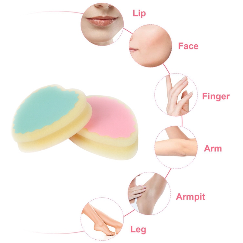 Almohadilla de esponja para depilación indolora, herramienta de depilación Facial, piernas, brazos y cuerpo, Popular