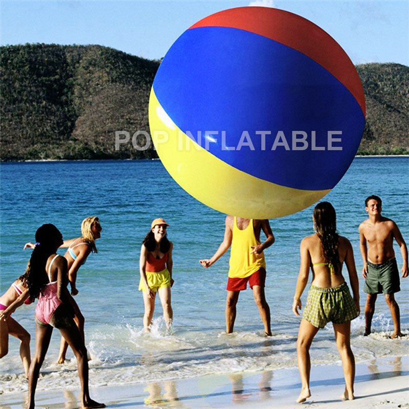 100cm/150cm/200cm ballon de plage gonflable géant grand trois couleurs épaissi PVC eau volley-Ball Football partie extérieure enfants jouets