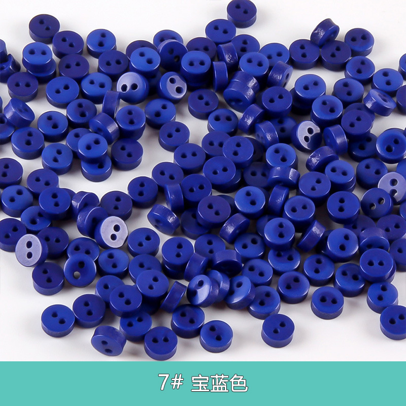 100 Uds. Mini botones de resina de 6mm, accesorios de costura coloridos para ropa infantil, álbum de recortes DIY con dos agujeros: Opaco