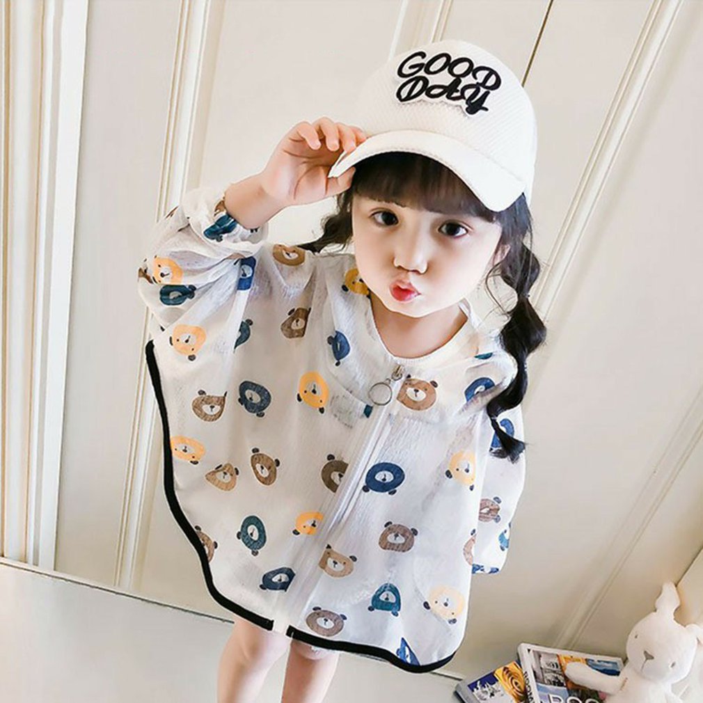 Kids Zon Kleding Zomer Outdoor Leuke Cartoons Zon-Slip Pak Meisjes Ademende Air Conditi Jas