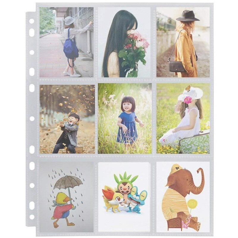 5/10/20Pcs Trading Card Sleeves Storage Wallets Album Pages Collection Coin Holders Wallets Sleeves Photo Albums