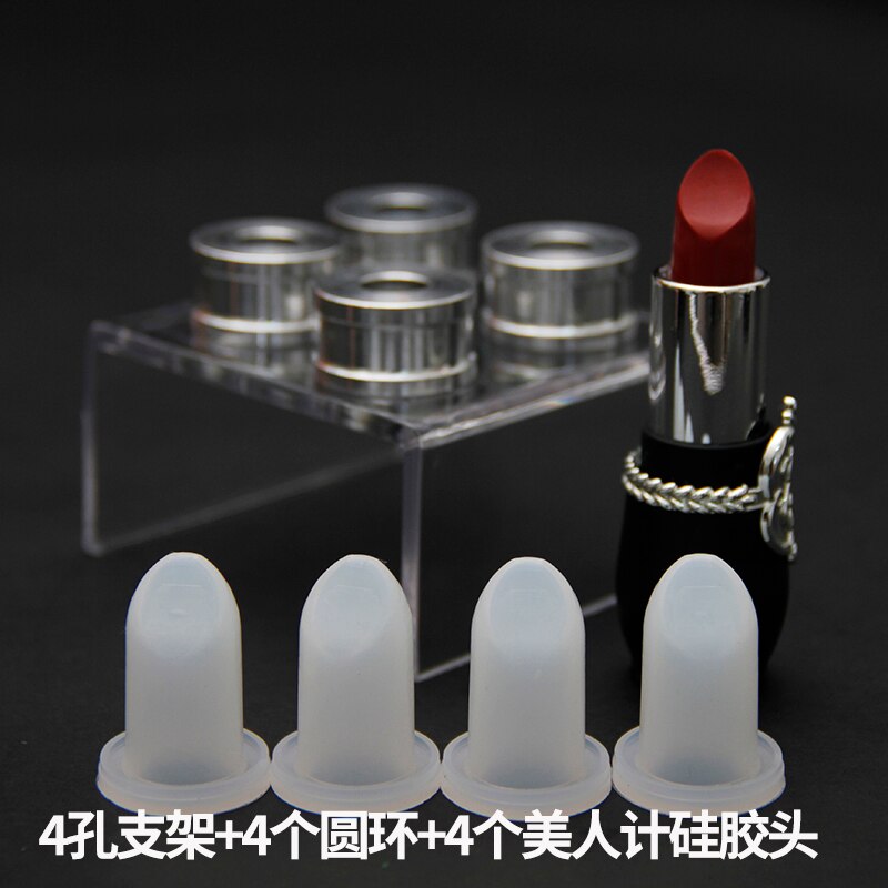4 teile/satz Herstellung manuelle lippenstift bilden diy/anfänger lippenstift bilden/Neue Silikon Lippenstift bilden Aluminium Ring bilden Halfter: 5