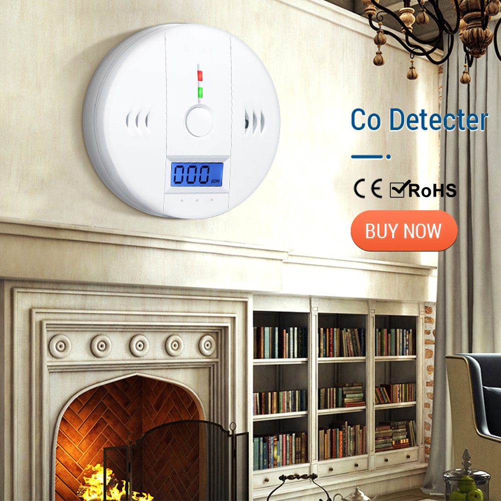 TAIBOAN Thuis Koolmonoxide Alarm Detector Hoge Gevoelige Onafhankelijke CO Alarm Sensor 85dB Waarschuwing LCD Optische Display