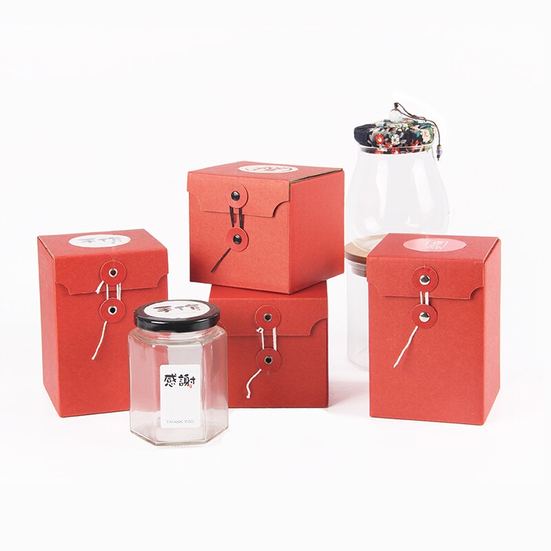 14 Sizes Box Mailer Red Kraft Paper Express Box 3-layer Corrugated Box Honey Jar Packaging Carton Business Supplies 10Pcs