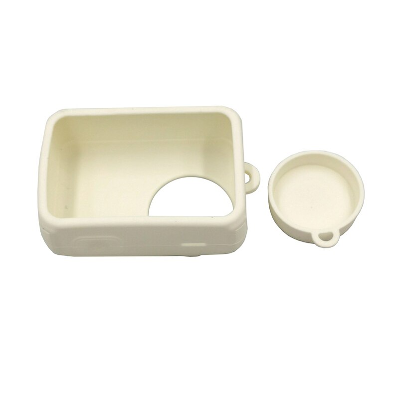 Carcasa protectora de silicona con tapa de objetivo para SJCAM SJ9 Max SJ9 Strike SJ9000X accesorios de cámara de acción deportiva: White