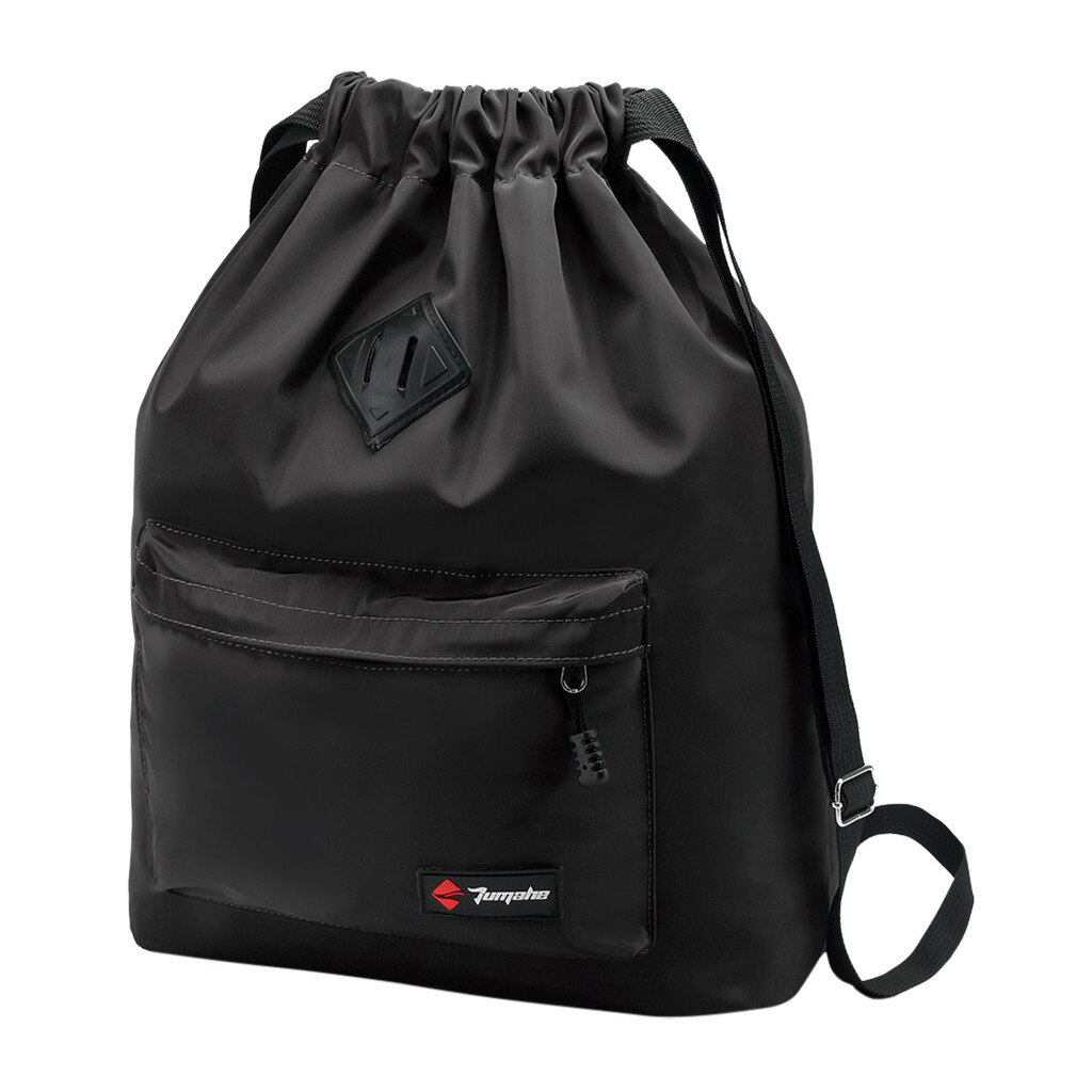 Scuola Palestra Drawstring Bag Cinch Sacco Immagazzinaggio della Tela di canapa Zaino zaino Dello Zaino Del Sacchetto di Sport Zaino Casual Studente Zaino #1124s25: Black