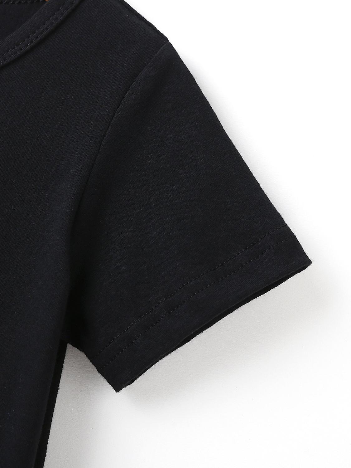 Umorismo orso primavera ragazze estate moda manica corta abito per bambini Casual allentato bambino girocollo stampa abito per bambini