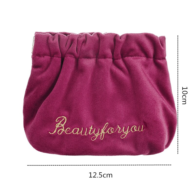 Doozeepa bolsa de cosméticos para meninas, veludo, mini bolsa para batom, organizador para mulheres, bolsa de maquiagem para beleza, sacos de transporte