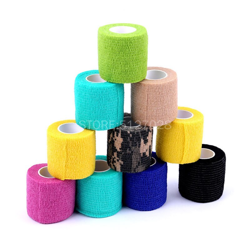 Bandage élastique auto-adhésif, accessoires de tatouage, 10 pièces, coude de 5cm de large, bandes de poignée pour les ongles, enveloppe de Protection pour le Sport