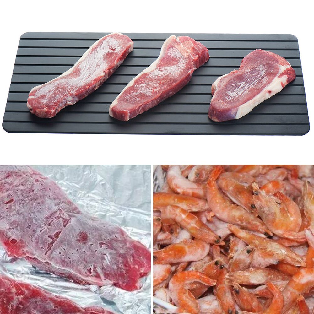 Snabb upptinningsbricka tina fryst mat kött fisk på några minuter hemupptiningsbricka ingen el kemikalier mikrovågsugn ingen el
