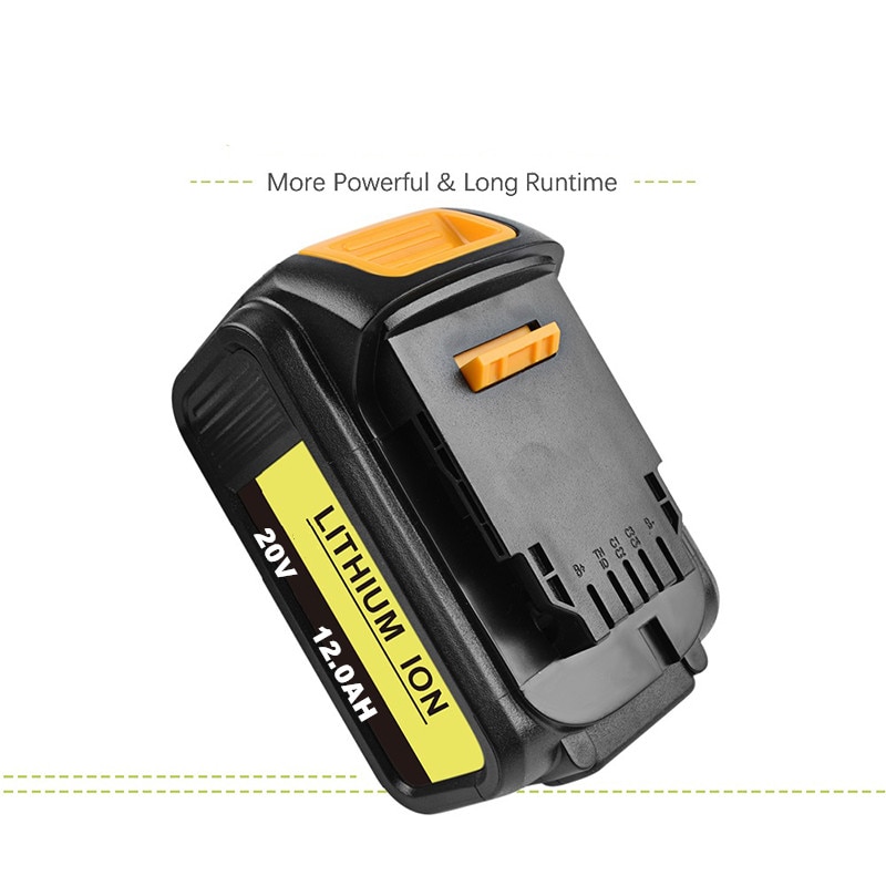 20V 12000mAh For DeWalt DCB200 MAX Rechargeable Power Tools Battery Replacement DCB181 DCB182 DCB101 DCF885 DCF887 + 3A Charger