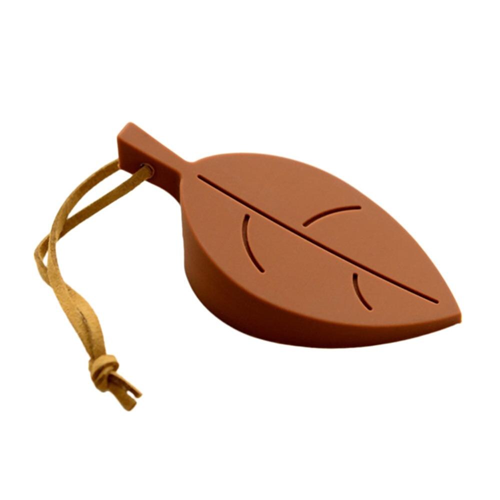 Leaves Silicone Rubber Door Stop Stoppers Door Block Children Anti-Folder Hand Security Door Card Hanging Door Stop: Brown
