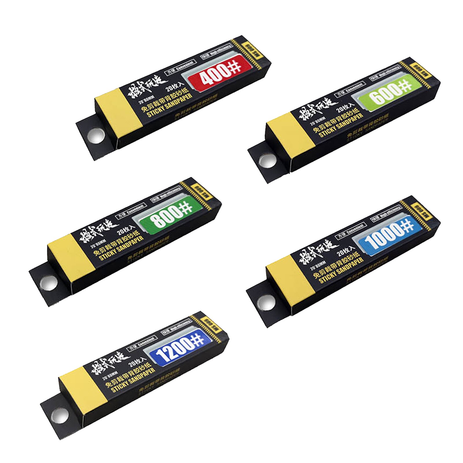 Jewellery / Metal / Model Polishing Wet and Dry Sandpaper Set Boxes of 5