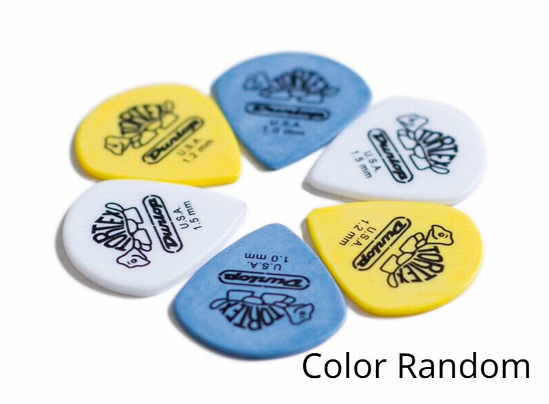Dunlop-púas de guitarra eléctrica, accesorios de 6 tipos de espesor, 10 piezas: Azul marino
