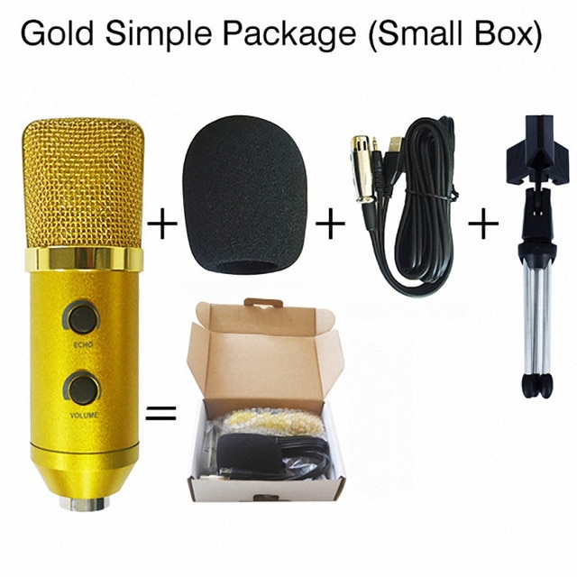 MK F100TL USB Condenser Sound Recording Microphone With Stand Studio Wired Skype Computer Kareoke Microphone