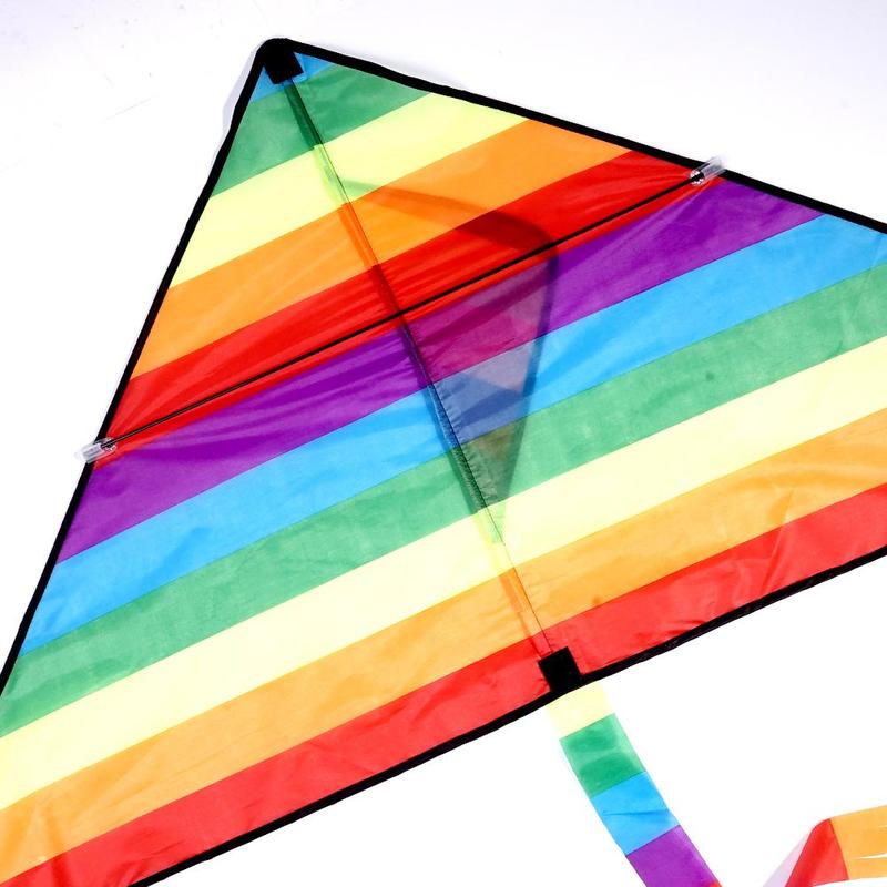 Triangle Rainbow Color Kite Small Children Love Easy To Fly In The Breeze Suitable for Summer Outings with Kids