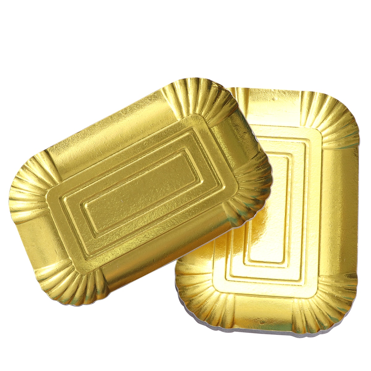 10pcs Rectangle Food Tray Plain Paper Tray for BBQ Hotel Banquet