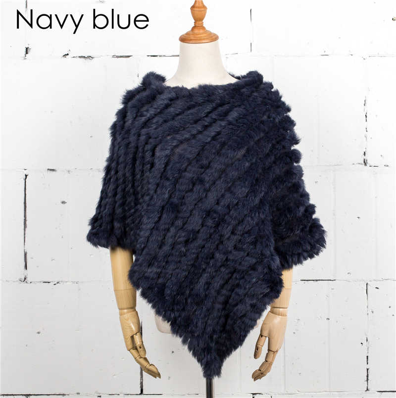 Femmes tricot fourrure de lapin châle Poncho Cape Robe Tippet Wrap femme fille manteau Jakcet CK701: Or