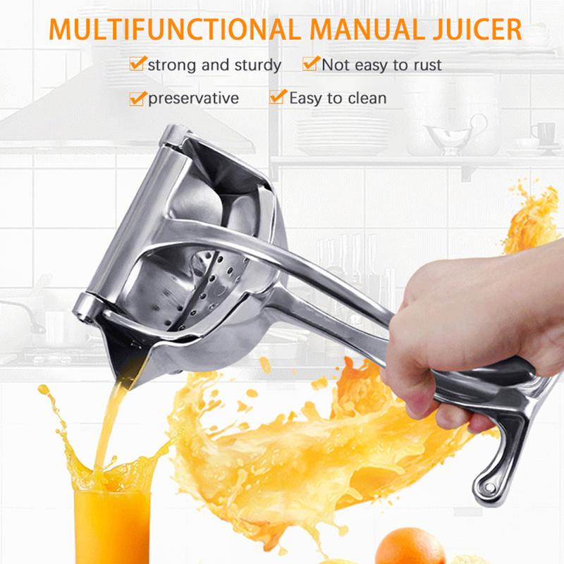 Exprimidor Manual de acero inoxidable, exprimidor de naranja y limón, electrodomésticos multifuncionales, batidora portátil para verduras y frutas: Style 1