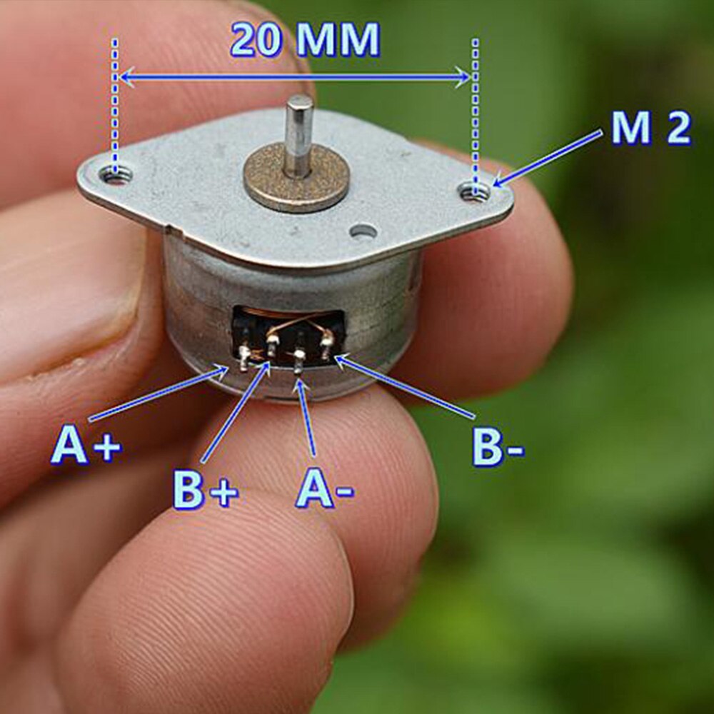Micro 15mm 2-phase 4-wire Stepper Motor electric DC 5V Mini Step Angle 18 Degrees 14Ohm Precision Accessories M15SP-1N