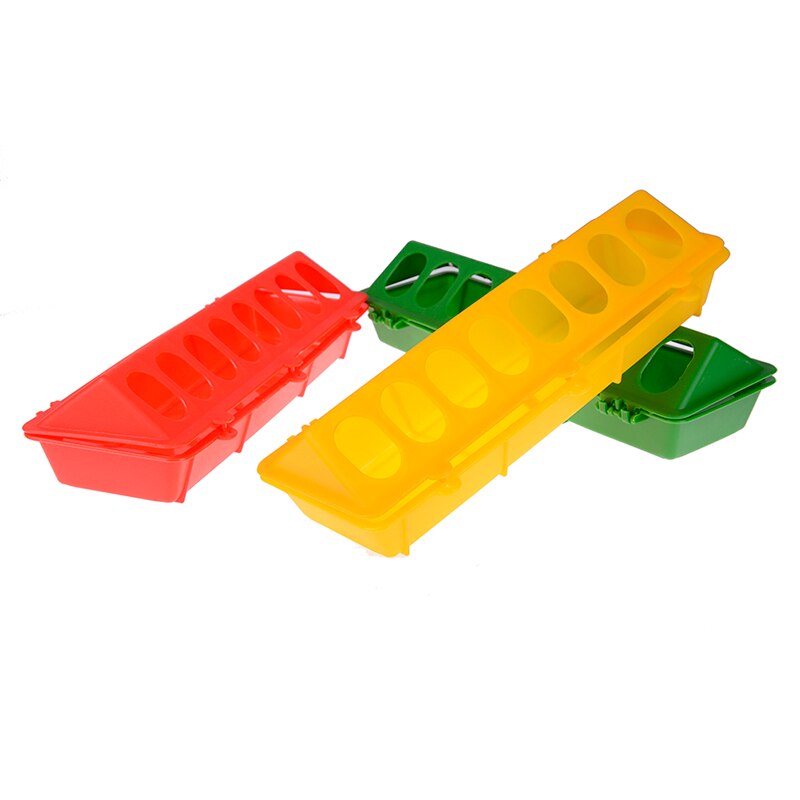 1pc plast fasan foder spand kylling flip-top fjerkræ jorden feeder kylling fjerkræ foder trug kyllingeopdræt værktøj
