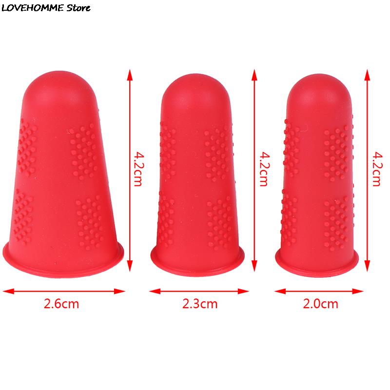 Funda protectora de silicona para dedos, cubierta anticorte resistente al calor, antideslizante, para utensilios de cocina, 3 unids/set por juego