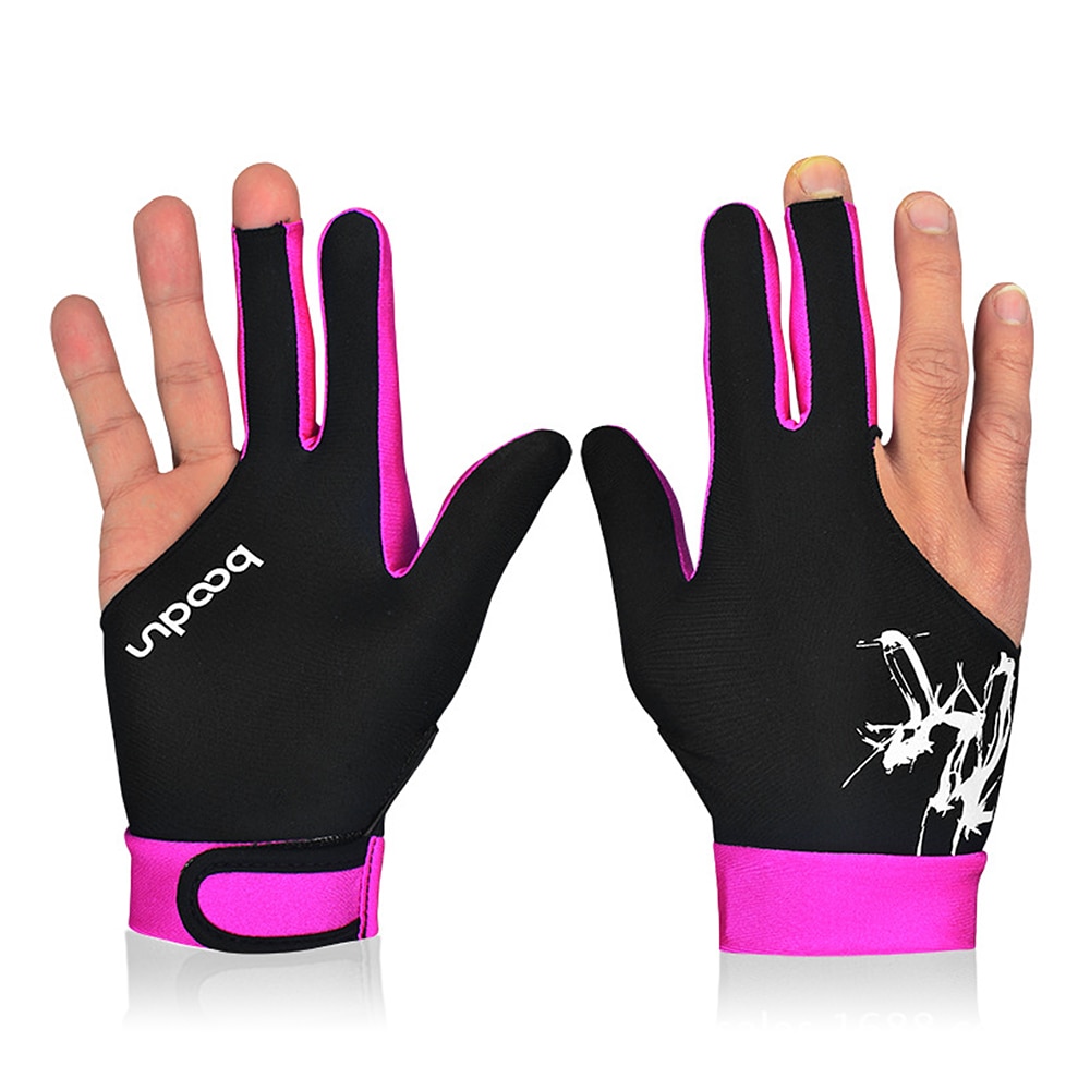 BOODUN 1 Stück Billard Handschuh 3 Finger Warteschlange Sport Handschuh Männer Frauen Billard Schützen Rechts Verknüpfungen Austauschbar Snooker Handschuhe