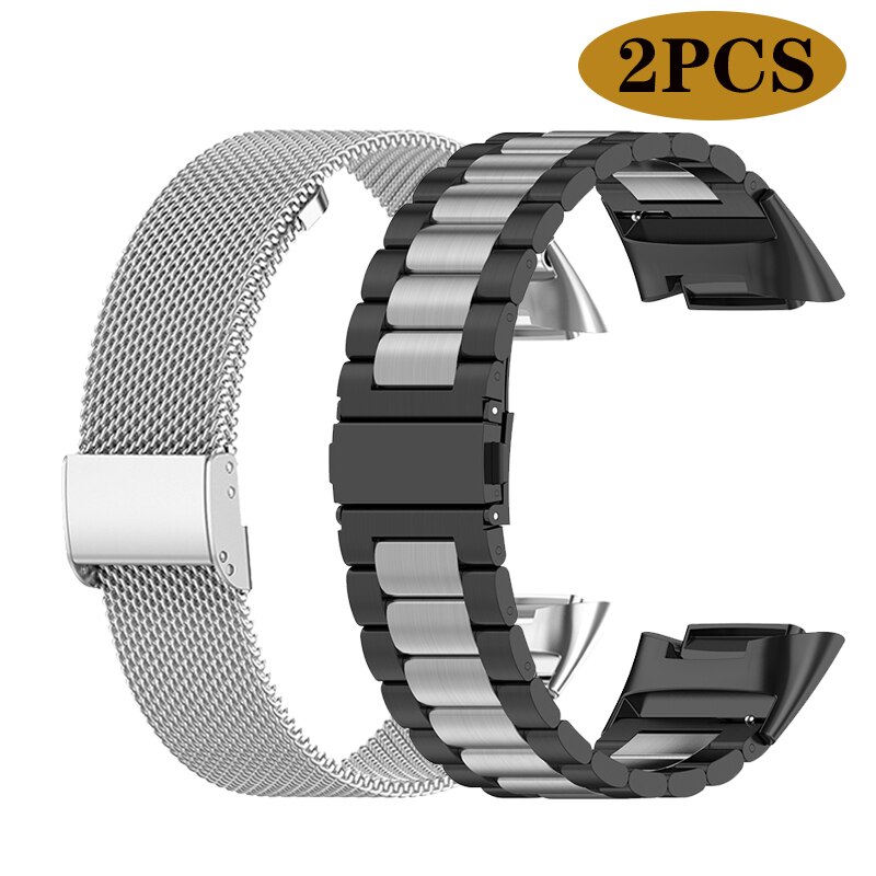 Metal Strap For Fitbit Charge 5 Smart Bracelet Stainless Steel Mesh Watch Band Loop For Fitbit Charge 5 Wristbands Accessories: package 9