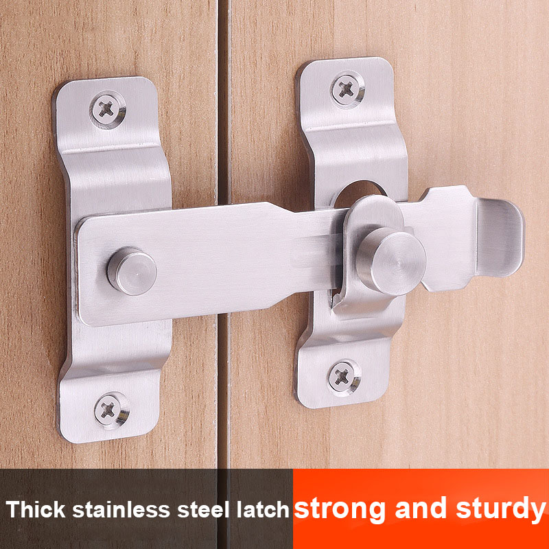 Newly Thickened Stainless Steel Latch Security Wooden Door Sliding Door Latch XSD88