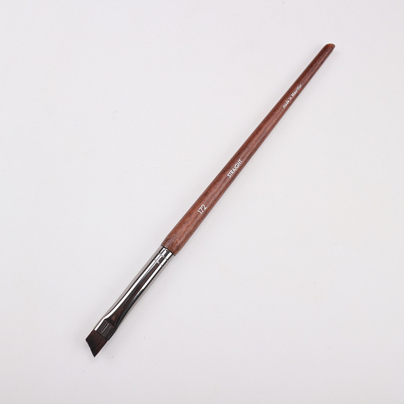 #172 Schuine Wenkbrauw Borstel Natuurlijke Hout Synthetisch Haar Eyeliner Oogschaduw Make-Up Borstel