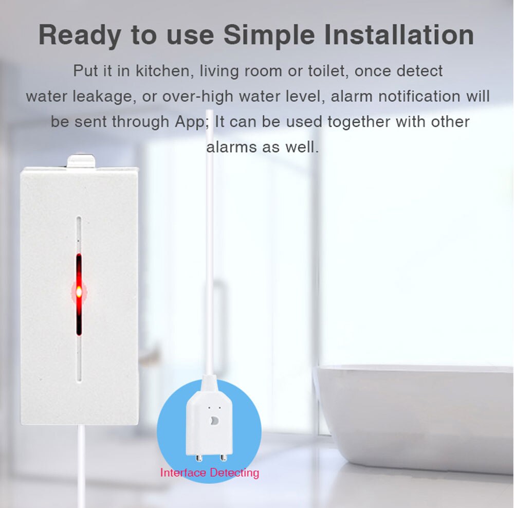 EWelink 433Mhz Wasserstand Leckage Wasser Leck Sensor Detektor Alarm Überlauf Sicherheit arbeitet mit SONOFF RF Brücke Für Clever hause