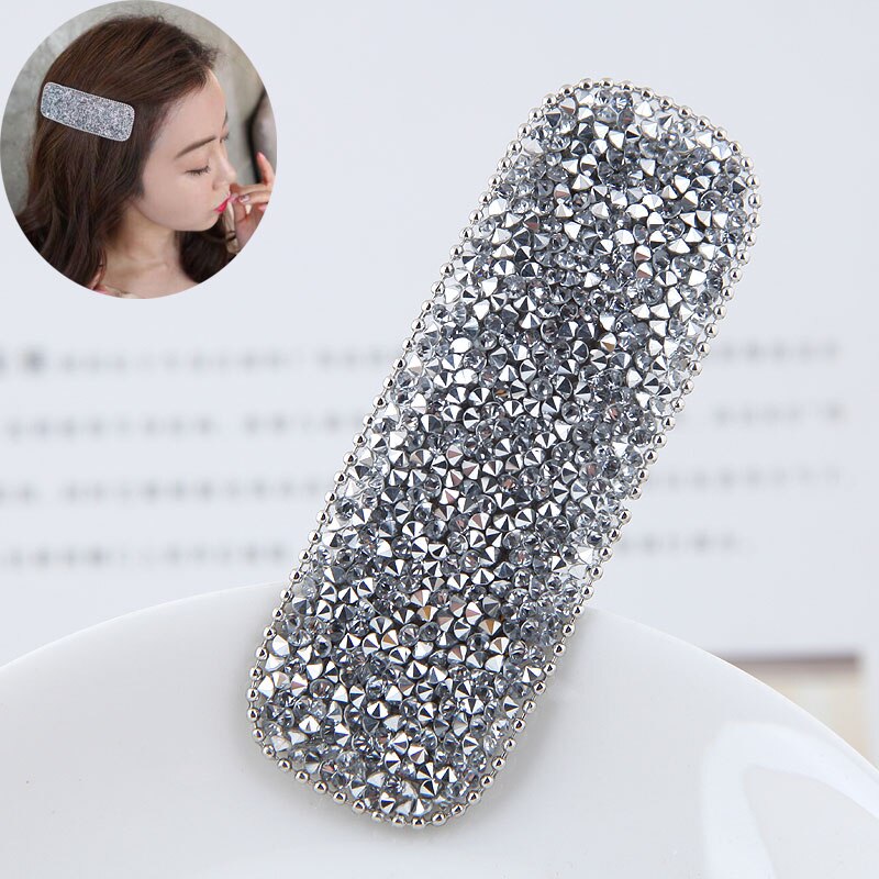 Spilli Accessori Dei Monili per le Ragazze di Moda Dei Capelli delle donne lungo acqua Goccia Rettangolo clip di Capelli Spilli Ornamenti Coreano Morsetto Copricapi: S2-argento