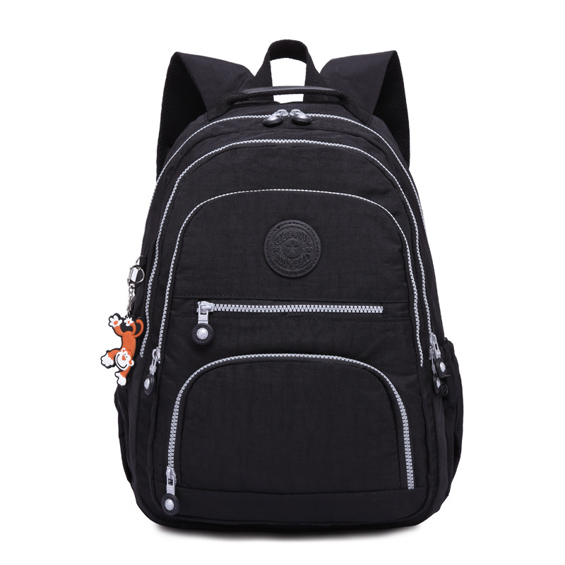 Tegaote Schulrucksack für Studenten, für Teenager, Mädchen, Jungen, 2024, Reiserucksäcke, Tasche, Damen, Nylon, wasserdicht, Laptop-Rucksack, unisex: 13 zoll / Schwarz