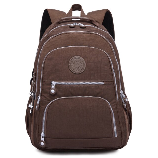 Nouveaux sacs d'école pour adolescentes école Sac à Dos cartable grande capacité voyage Sac Sac multifonction pochette d'ordinateur Sac A Dos: coffee