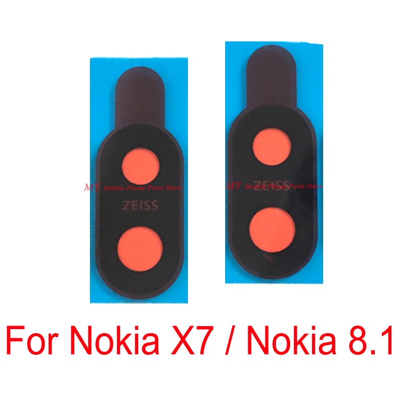 Nuovo obiettivo posteriore in vetro per fotocamera posteriore per Nokia X7/ Nokia 8.1 Cover posteriore in vetro per obiettivo fotocamera grande con pezzi di ricambio per colla