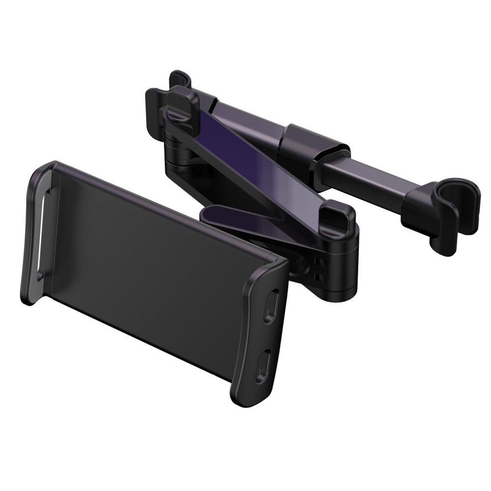 Universele auto achterbank houder hoofdsteun auto houder voor iphone voor ipad mini telefoon tablet beugel auto achter beugel: Zwart.intrekbaar