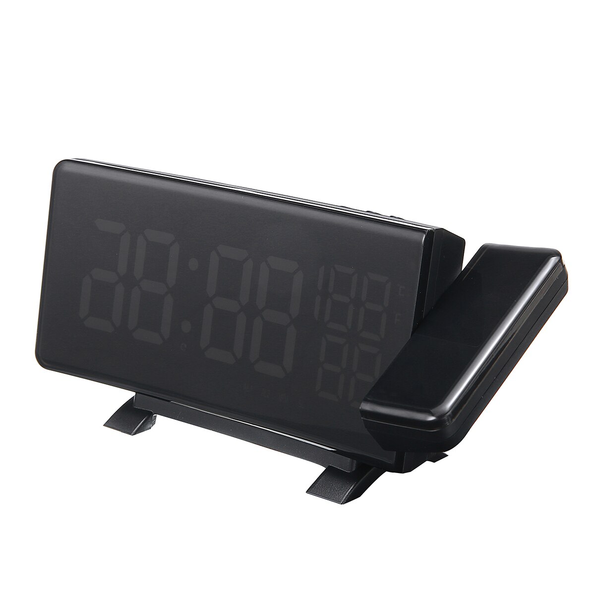 USB LED Digital Clock Radio With Projection Radio FM Snooze Alarm Table Clock Temperature And Humidity Bedside Time Display