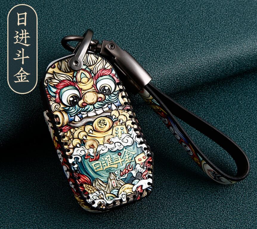 Leren autosleutelhoesje met afstandsbediening voor kia sportage ceed sorento cerato forte  kx3 kx5 k3s rio  k2 k3 sportage: 06 / Voor sleutel a