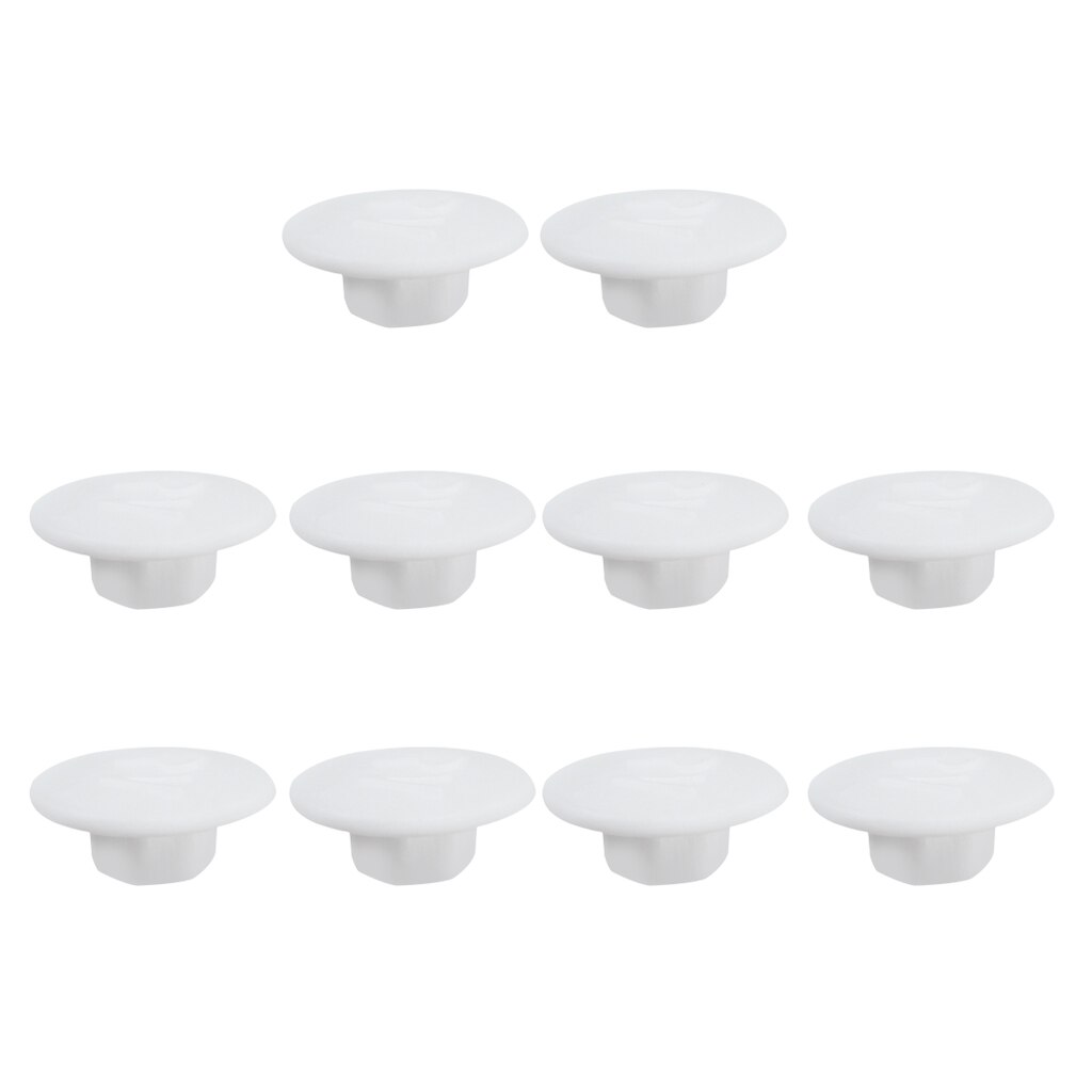 10 Pieces Bike Bicycle Headset Hex Socket Allen Bolt Screw Nut Head Cover Cap M5, 10mm Diameter, 4 Colors for Choose: White