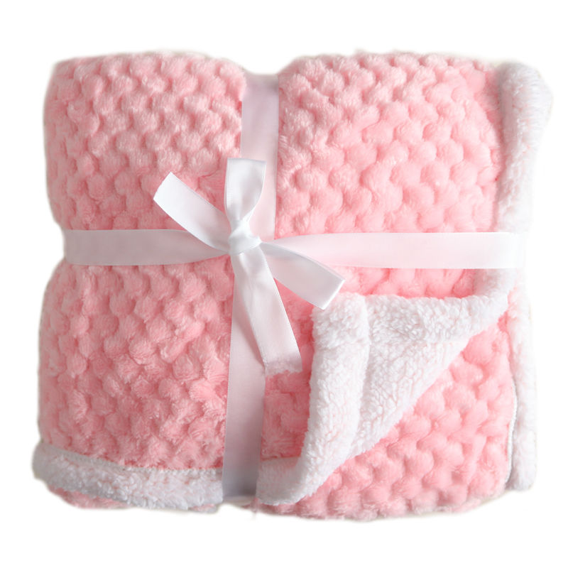 Mantas de franela 3D para bebé recién nacido, conjunto de ropa de cama sólida, funda para cochecito infantil, manta para niño y niña: Pink Pineapple