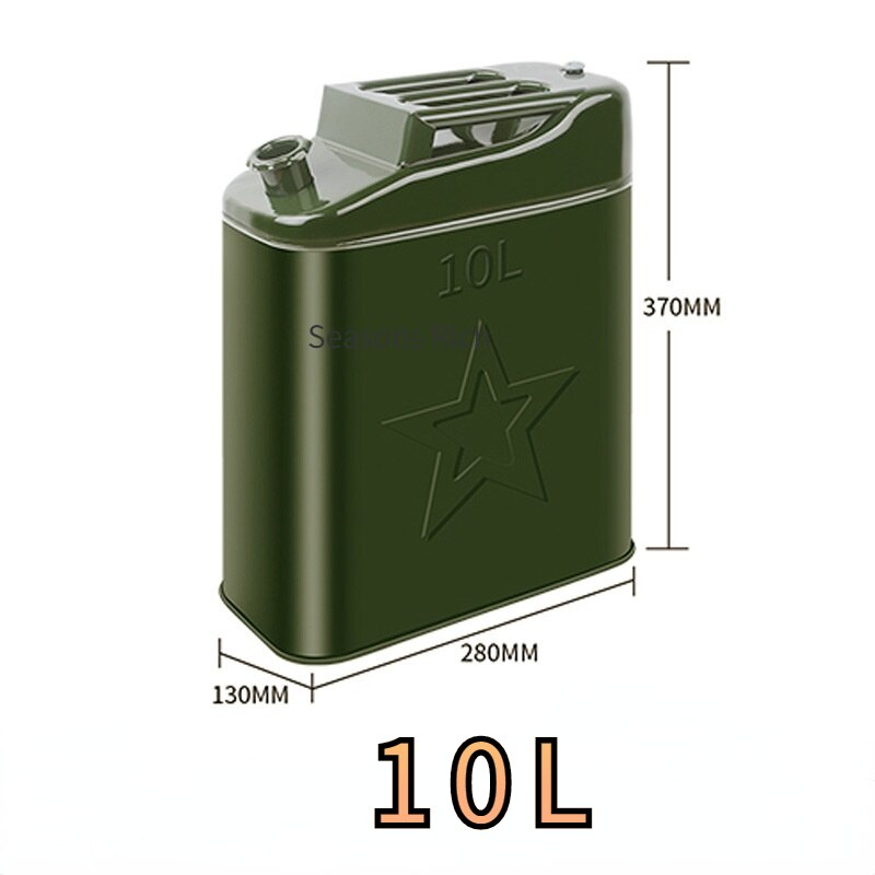 Pot métallique de 20l en acier inoxydable avec 3 poignées, réservoir de stockage avec bec en alliage d&#39;aluminium: 10L