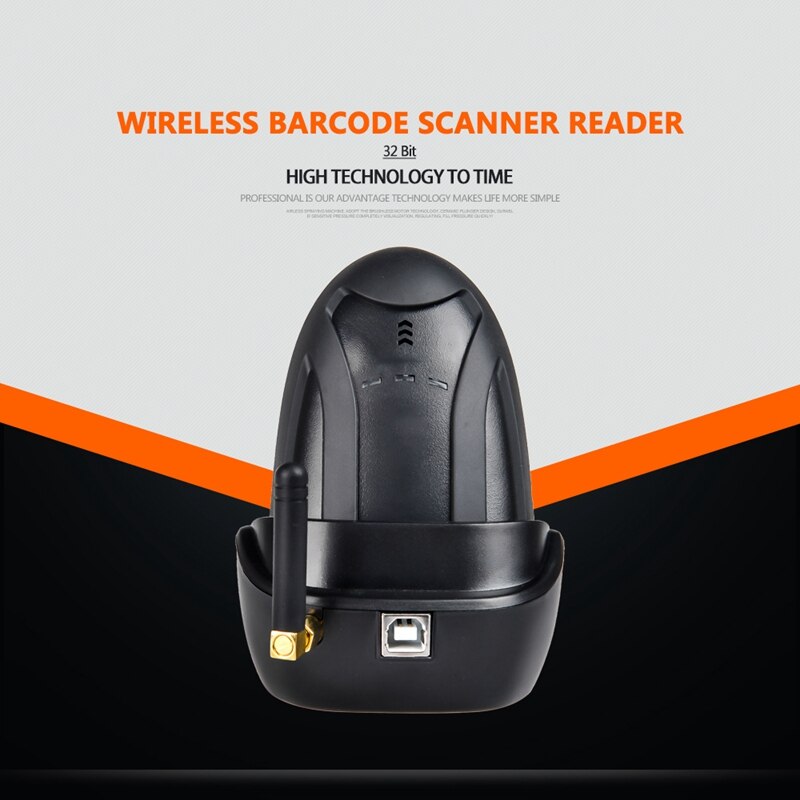 Handheld Wireless CCD Barcode Scanner 32 Bit Easy Charging 2.4G Cordless Bar Code Reader for POS and Inventory