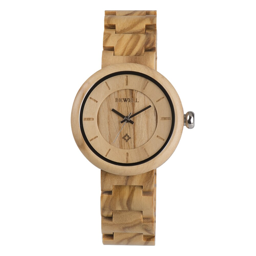 Bewell Luxury Brand Wooden Watches for Women Simple Ladies Dress Watches Quartz Wristwatches Waterproof relogio feminino Clock: Style 1