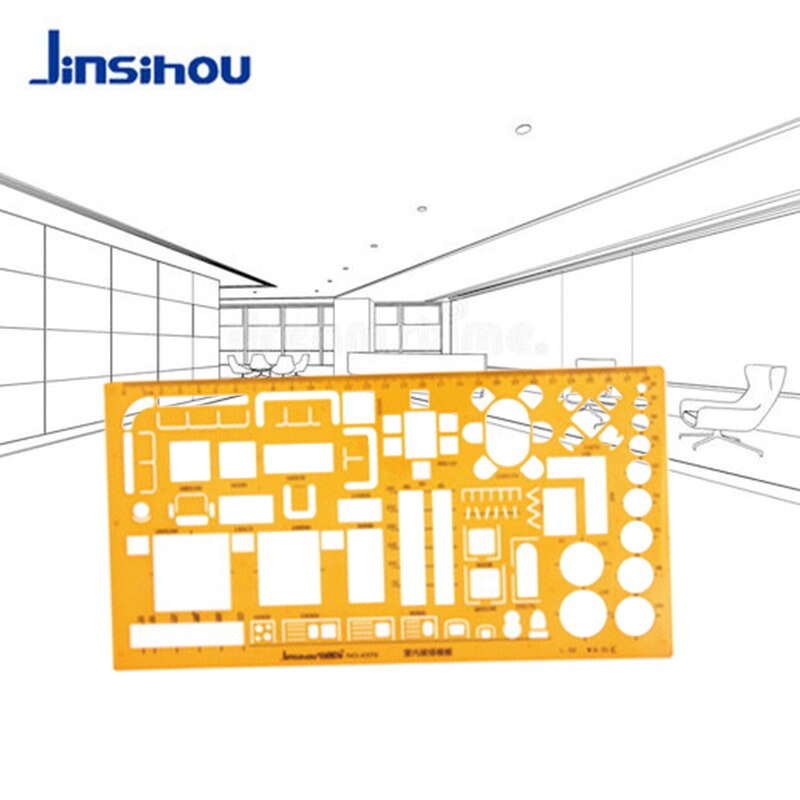 Jinsihou ritmall / stencil linjal k harts mjuk arkitekt / konstruktion / geometri / matematik / möbler / kurva / runt mätverktyg