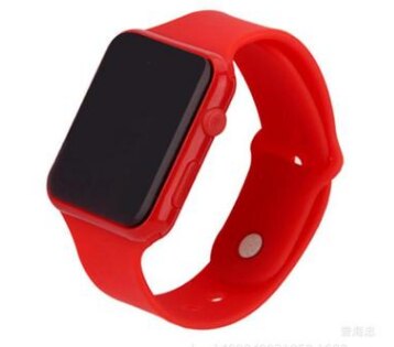 LED Student Electronic Watch Children Watch Suitable For Boys and girls Cute Bracelet Color watch: Red