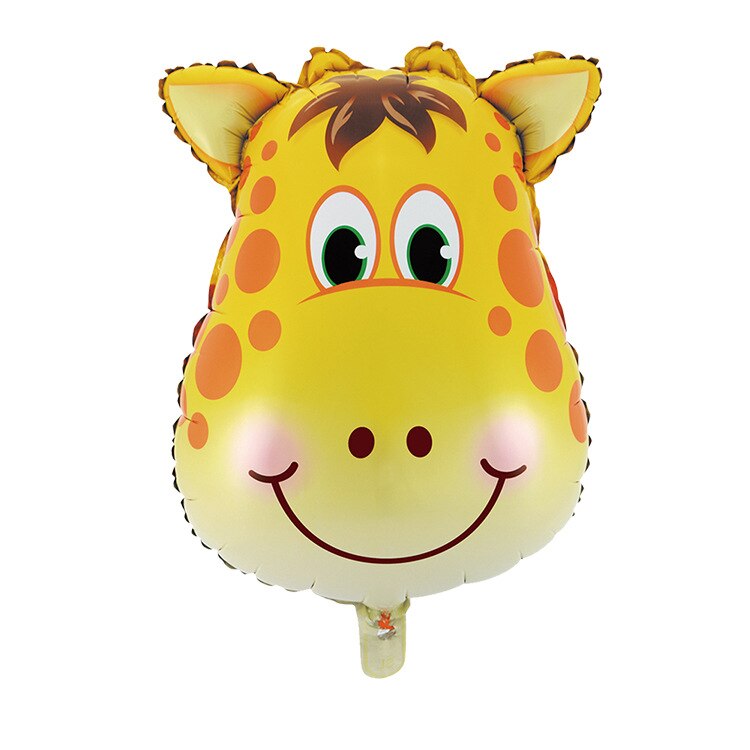 10 stk dyr hoved ballon løve tiger mokey ko giraf hoved folie ballon barn helium ballon til fest dekoration: Giraf
