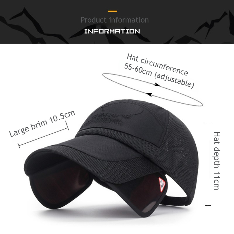 Kappen Für Männer Atmungsaktive Sonnenschirm Sonnencreme Wasserdicht schnell-trocken Baseball Kappe Männlich draussen Sport Lauf Licht Dünne Hütte Angeln