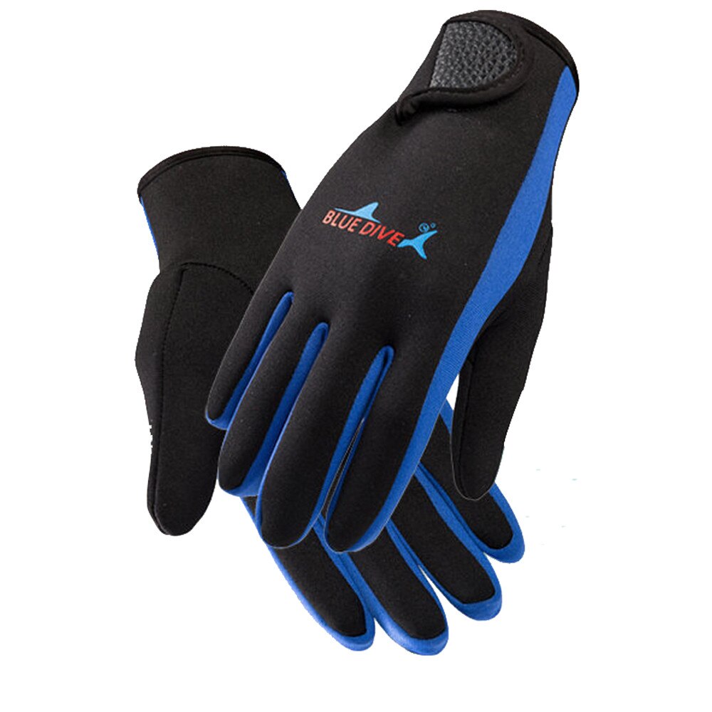 1 Pair 1.5mm Neoprene Warm Diving Gloves Snorkeling Gloves For Surfing Spearfishing Snorkeling #c: Blue / L