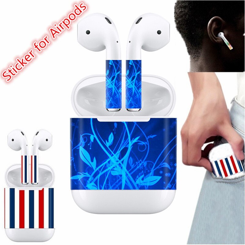 Komende Stickers voor AirPods Skin Siliconen Case voor AirPods Skin Decal Beschermende Cover Wraps: 0159